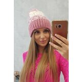 Kesi marka niezdefiniowana Cap with a pompom Abigail K326 powdered pink+ecru Cijene
