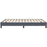 vidaXL posteljni okvir brez vzmetnice temno siva 140x210 cm žamet | Shoptok.si