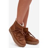 Boto Women's Snow Boots with Lacing Camel Rebekah | Shoptok.si