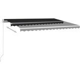 Tenda na ručno uvlačenje s LED svjetlima 450 x 350 cm antracit | shoptok.hr