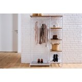 PBJ garderobna omara naravne barve, bela | Shoptok.si