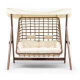 Hanah home girne - cream cream garden double swing chair Cene