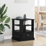 vidaXL Nočna omarica Črni hrast 50 x 50 x 60 cm Konstruiran les | Shoptok.si