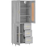  Visoka komoda siva sonome 69,5x34x180 cm od konstruiranog drva | shoptok.hr