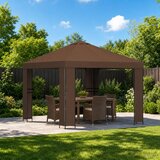 Gazebo 3 x 3 m Smeđa Poliester i čelik 190 gsm | Eponuda.ba
