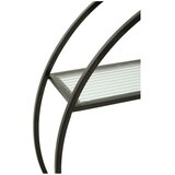 Premier Housewares Črna/v naravni barvi večnivojska kovinska polica 61 cm Mataram – | Shoptok.si