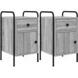 vidaXL Nočna omarica 2 kos Siva Sonoma 35 x 36,5 x 61 cm, (5000298659) | Shoptok.si