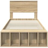 Okvir za krevet s policom Sonoma hrast 90 x 200 cm - sonoma hrast 90 x 200 cm | shoptok.hr