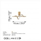 Opviq metalni luster, 41x25x16cm, zlatni | Eponuda.ba