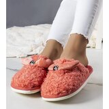 Gemre Dark pink slippers with fur Rosny Cene