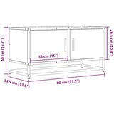 TV ormarić boja hrasta sonome 80x34,5x40 cm konstruirano | shoptok.hr