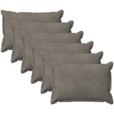  Presvlaka za jastuk 6 pcs HOUTEN Svjetlosiva 50 x 70 cm Baršun | shoptok.hr