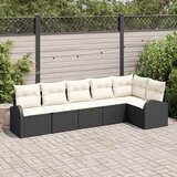  Sjedeća garnitura za vrt 6 kom. Crna poliratan 289 x 124 x 85 cm | shoptok.hr