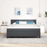  Vzmetnica z osnovo z vzmetnico & LED temno siva super king žametna tkanina, (22083171) | Shoptok.si
