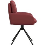  Okretne blagovaonske stolice 2 pcs Umjetna koža Vinska crvena | shoptok.hr