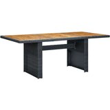Poli 7-dijelni vrtni blagovaonski set od poliratana tamnosivi | shoptok.hr