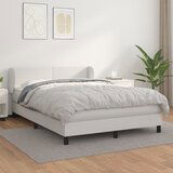 The Living Store Box spring postelja z vzmetnico bel 140x200 cm umetno usnje - Box Spring Postelja, (21515425) | Shoptok.si