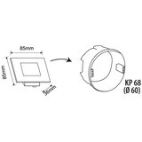  LED spoljašnje stepenišno svetlo 1,7W/230V 3000/4000/6000K IP54 crna | Eponuda.com