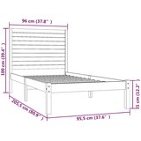  Okvir za krevet od masivnog drva 90 x 200 cm | Eponuda.ba