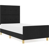  Črna postelja 100x200 cm iz tkanine, (22049513) | Shoptok.si