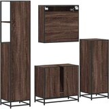 vidaXL 4-dijelni set kupaonskog namještaja boja smeđeg hrasta drveni | shoptok.hr