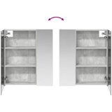  Kupaonski ormar s ogledalom Betonski sivi 60 x 14,5 x 70 cm | shoptok.hr
