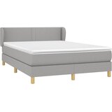 Krevet box spring s madracem svjetlosivi 140x200 cm od tkanine | shoptok.hr