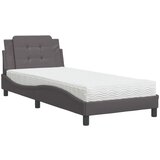  The Living Store Postelja z vzmetnico siva 80x200 cm umetno usnje - Postelja, (21500780) | Shoptok.si