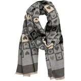 Pri Warm stylish scarf geometric scarf bear pattern soft smooth 180x65 cm Cene