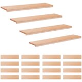 Step treads 20 kom. 120 x 30 x 2 cm Prirodna Čvrsto drvo bukve | shoptok.hr