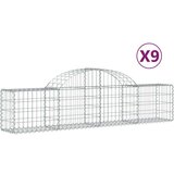  Lučne gabionske košare 9 kom 200x30x40/60 cm pocinčano željezo | shoptok.hr