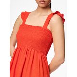 Pieces Poletna obleka 'LUNA' oranžno rdeča | Shoptok.si