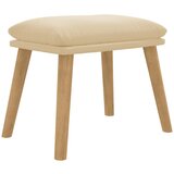 vidaXL Stolček za noge kremno bel 45x29,5x35 cm žamet, (20983886) Cene