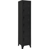 vidaXL omara s ključavnico črna 38x40x180 cm jeklo | Shoptok.si