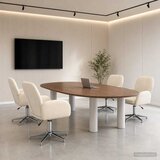 vidaXL Okretne radne stolice 4 kom. 54 x 58 x 90 cm Krem Tkanina Cijene