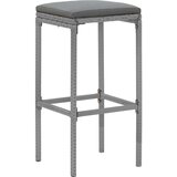  11-dijelni vrtni barski set od poliratana s jastucima sivi | shoptok.hr