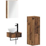  Set ormarića za kupaonicu 4 pcs Staro drvo 43 x 11,5 x 60,5 cm | shoptok.hr