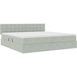  Krevet S LED lampica Svijetlo siva 200 x 200 cm Baršun | shoptok.hr