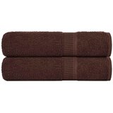 vidaXL Ručnici za ruke FROGN 2 kom. Smeđi 50x100 cm 360 g/m² - Smeđa 50 x 100 cm 2 | shoptok.hr