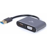 Gembird A-USB3-HDMIVGA-01 USB to HDMI + VGA display adapter, space grey 42547 Cene