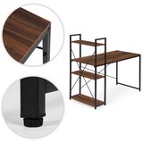 ModernHome uredski stol 120 × 60 cm s policom i 3 police – crno tamno smeđi | shoptok.hr