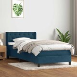  Box spring krevet s madracem tamnoplavi 80x220 cm baršunasti | shoptok.hr