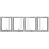  Vrata za pse z stojali 4 pcs Siva Sonoma 80 x 100 cm, (5000232687) | Shoptok.si