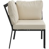 Vrtna stolica s jastucima boje pijeska 76 x 76 x 79 cm čelična | shoptok.hr