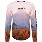 Hollister Majica svetlo lila / temno oranžna / roza / črna