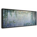  Slika - Claude Monet – The Water Lilies – Clear Morning with Willows 100x40 U crnom drvenom okviru | shoptok.hr