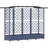  Povišeni krevet s mrežom i krovom Sivi 203,5 x 40 x 125 cm PP | Eponuda.com