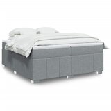 Maison Chic Box spring postelja - Vzmetna postelja z vzmetnico svetlo siva 200x200 cm blago SL5344, (21904075) | Shoptok.si