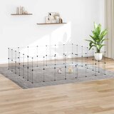  Kavez za ljubimce s 52 panela i vratima crni 35 x 35 cm čelični | shoptok.hr