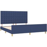  Okvir za krevet bez madraca plavi 160x200 cm od tkanine | shoptok.hr